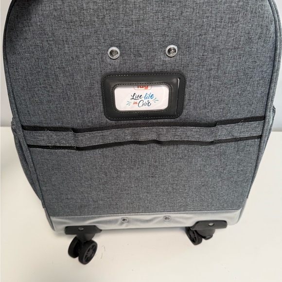 Lug Gray Quilted Carry On Travel Bag with Wheels - Picture 8 of 12